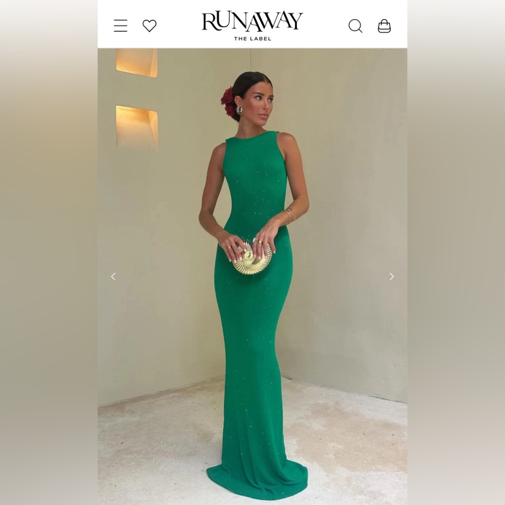 Runaway the Label ADRIANA MAXI DRESS - GREEN